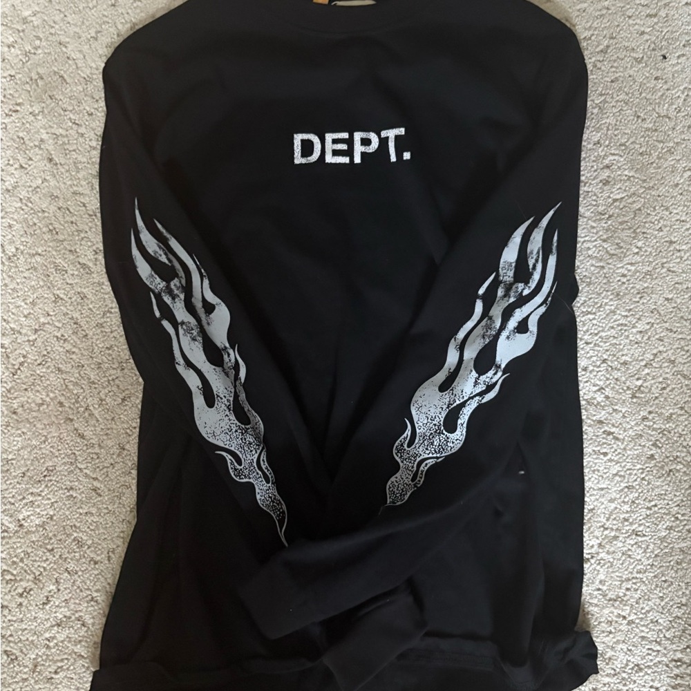 Will negotiate 
Gallery Dept Black Long Sleeve with White Flame Graphics